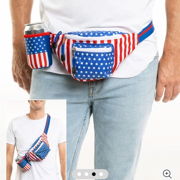 NWT Tipsy Elves Freedom Fanny Pack w/Drink Holder - Picture 4 of 11